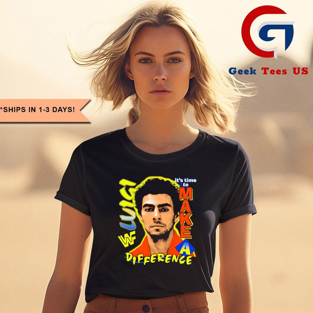 Luigi Mangione it’s time make a difference shirt Unisex , , , Long Sleeve Tee