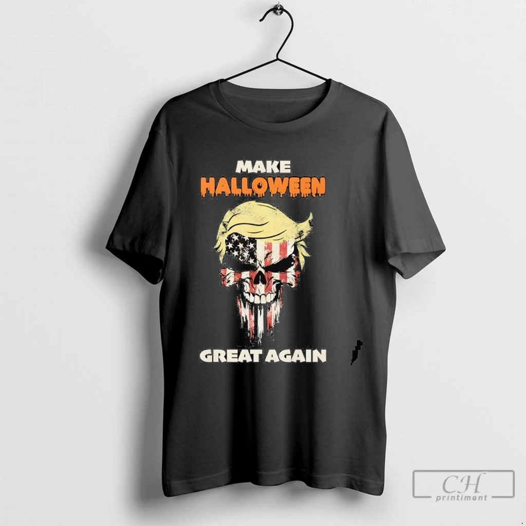 Make Halloween Great Again Skull Trump American Flag