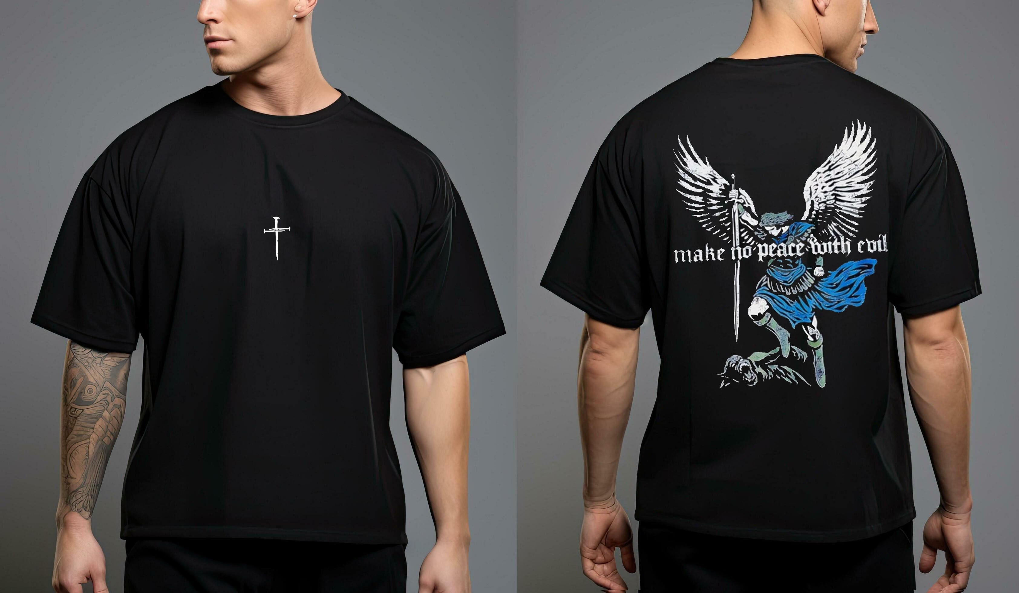 Make No Peace With Evil Nail Cross 2 Sided