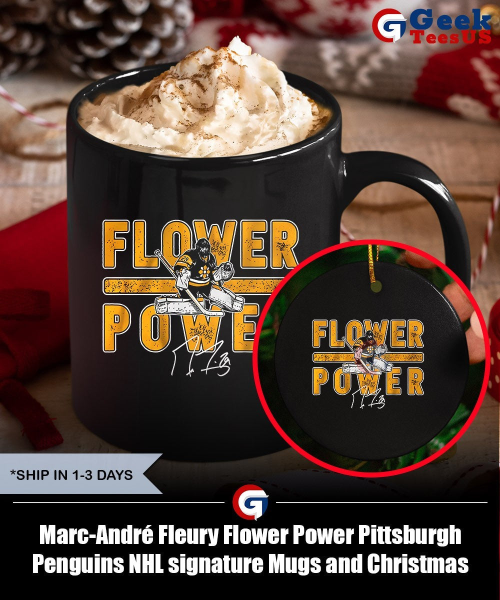 Marc-André Fleury Flower Power Pittsburgh Penguins NHL signature shirt Unisex , , , Long Sleeve Tee