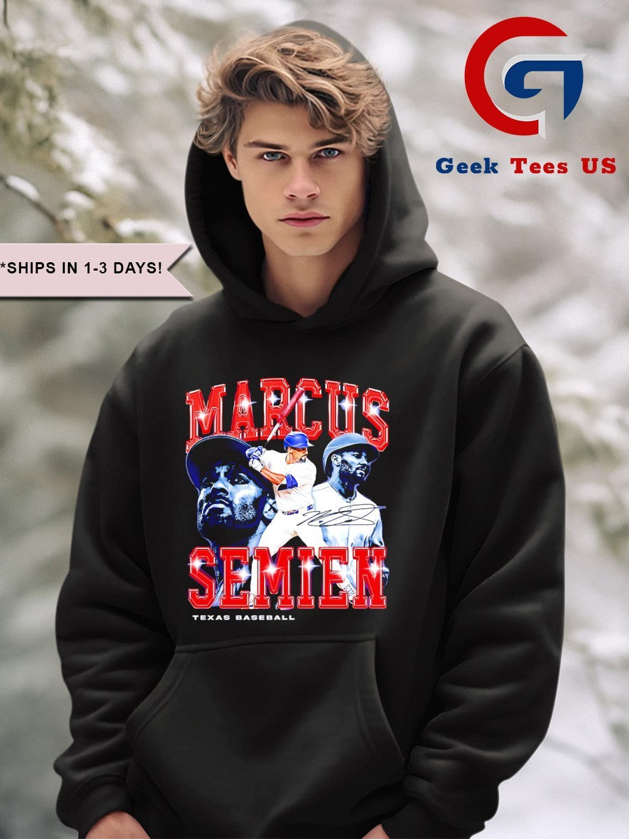 Marcus Semien Texas Rangers baseball flair signature retro shirt Unisex , , , Long Sleeve Tee