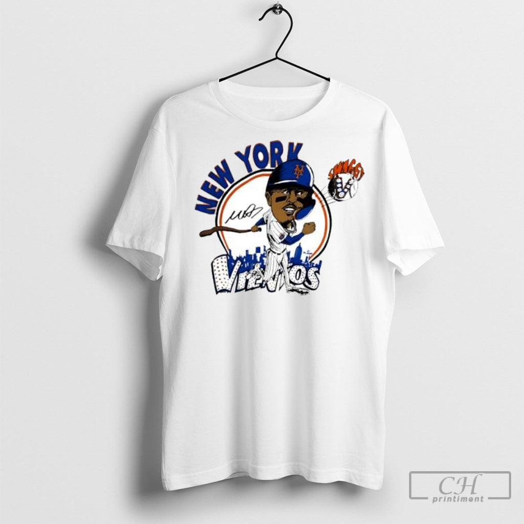 Mark Vientos Swaggy V New York Mets Caricature Cartoon Shirts
