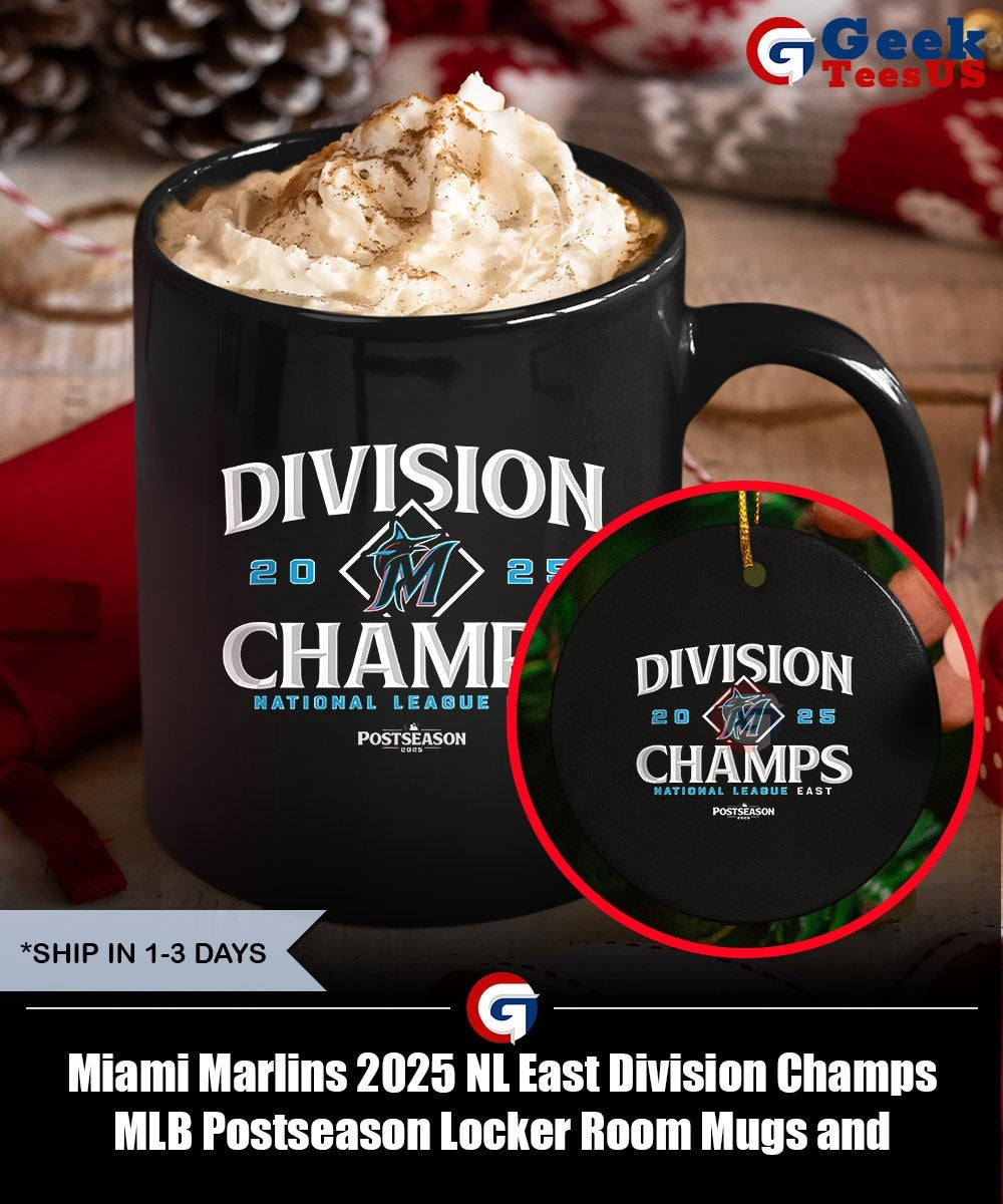 Miami Marlins 2025 NL East Division Champs MLB Postseason Locker Room shirt Unisex , , , Long Sleeve Tee
