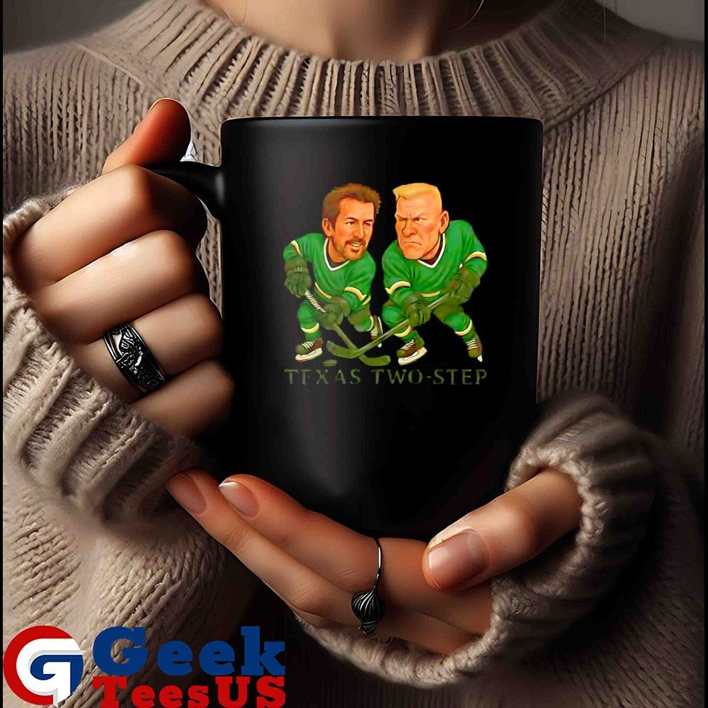 Mike Modano and Brett Hull Texas Two-step Hockey caricatures shirt Unisex , , , Long Sleeve Tee