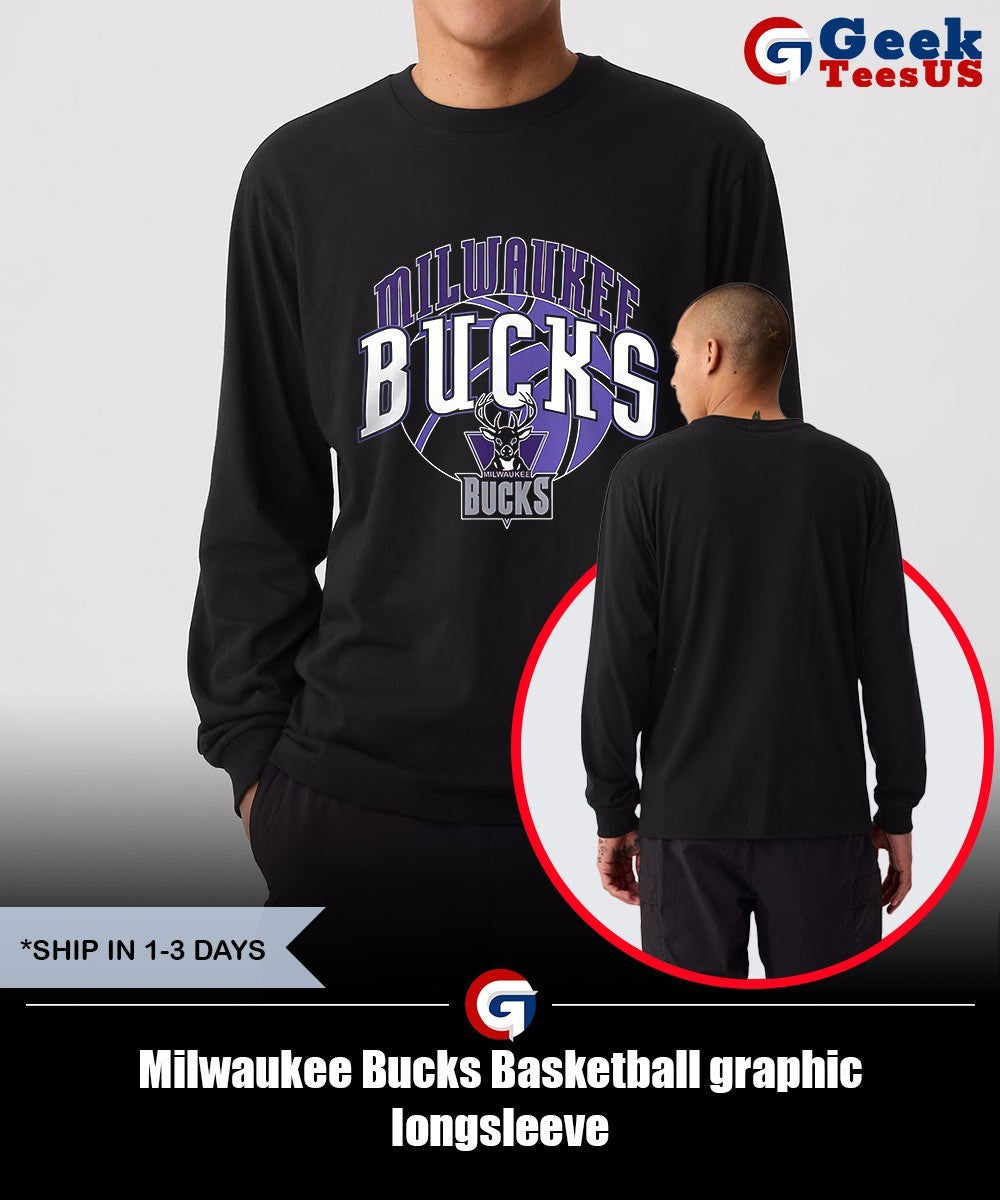 Milwaukee Bucks Basketball graphic shirt Unisex , , , Long Sleeve Tee