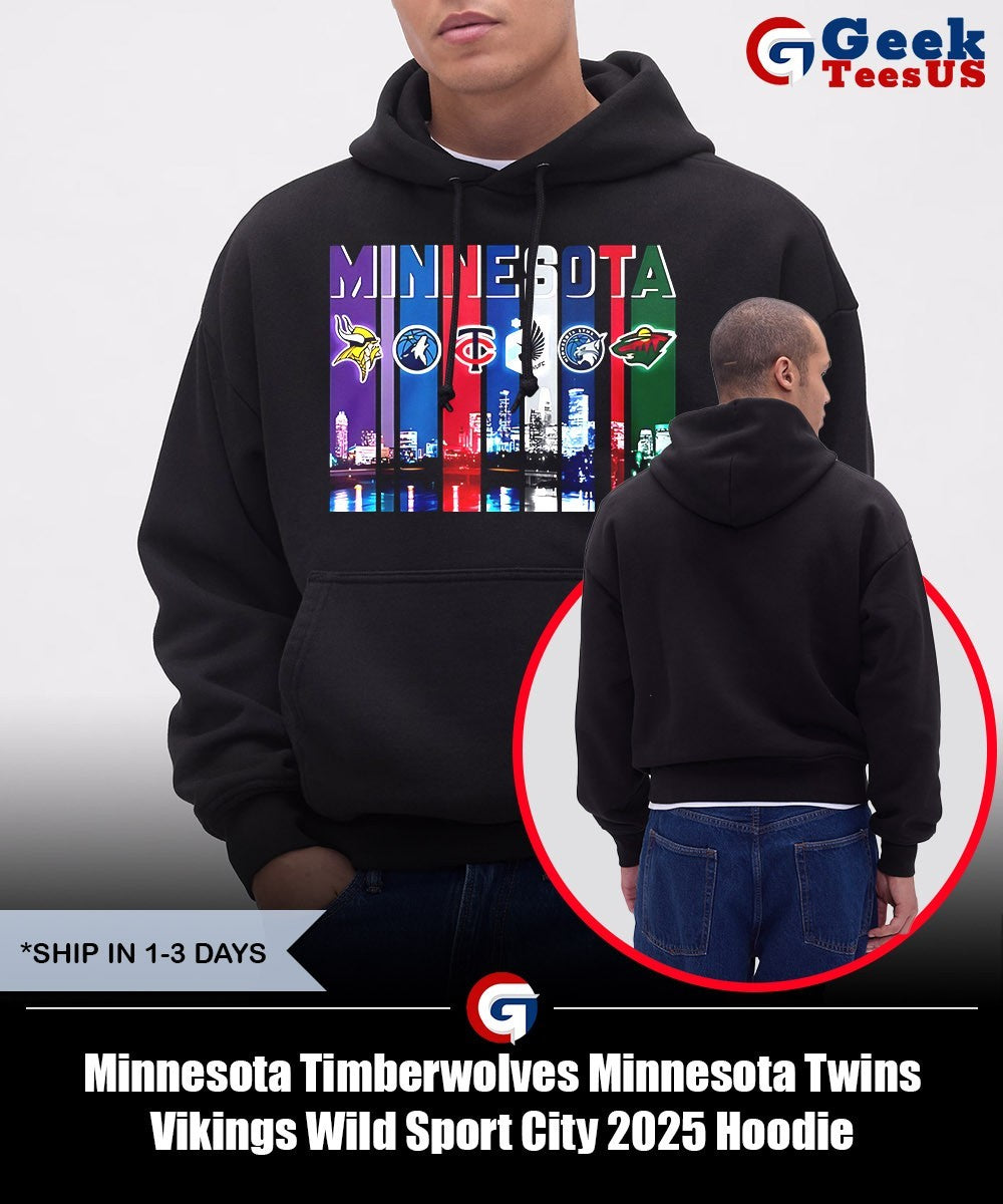 Minnesota Timberwolves Minnesota Twins Vikings Wild Sport City 2025 shirt Unisex , , , Long Sleeve Tee