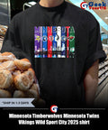 Minnesota Timberwolves Minnesota Twins Vikings Wild Sport City 2025 shirt Unisex , , , Long Sleeve Tee