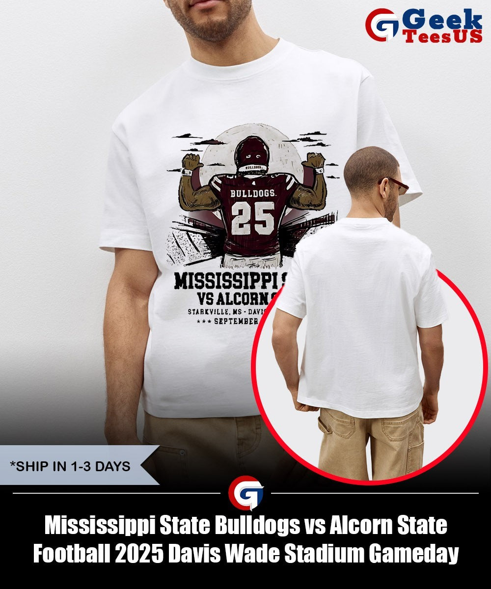 Mississippi State Bulldogs vs Alcorn State Football 2025 Davis Wade Stadium Gameday shirt Unisex , , , Long Sleeve Tee