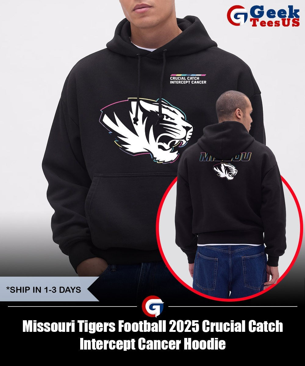 Missouri Tigers Football 2025 Crucial Catch Intercept Cancer shirt Unisex , , , Long Sleeve Tee