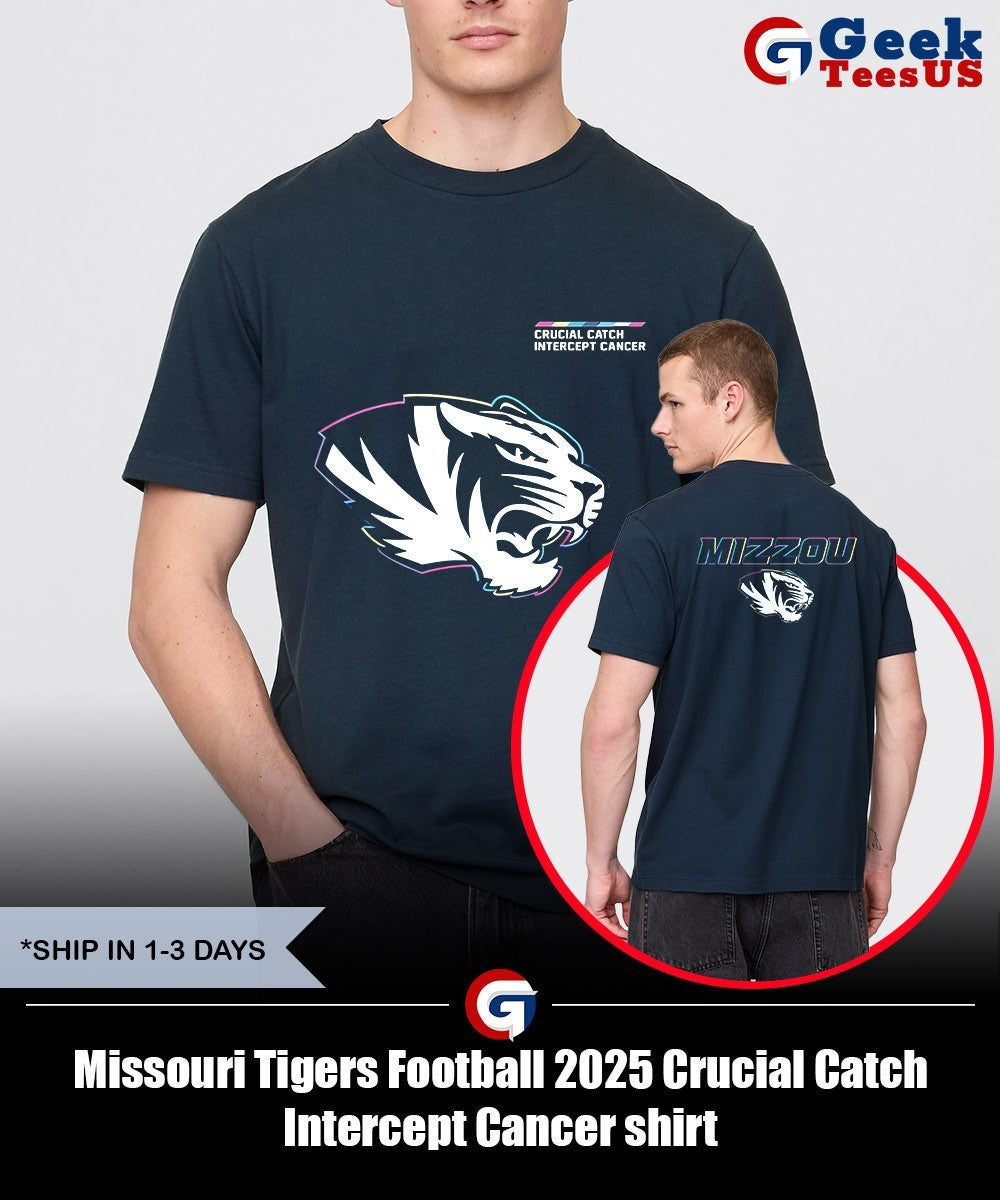 Missouri Tigers Football 2025 Crucial Catch Intercept Cancer shirt Unisex , , , Long Sleeve Tee