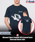 Missouri Tigers Football 2025 Crucial Catch Intercept Cancer shirt Unisex , , , Long Sleeve Tee