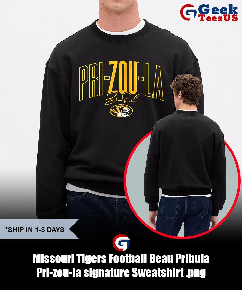 Missouri Tigers Football Beau Pribula Pri-zou-la signature shirt Unisex , , , Long Sleeve Tee