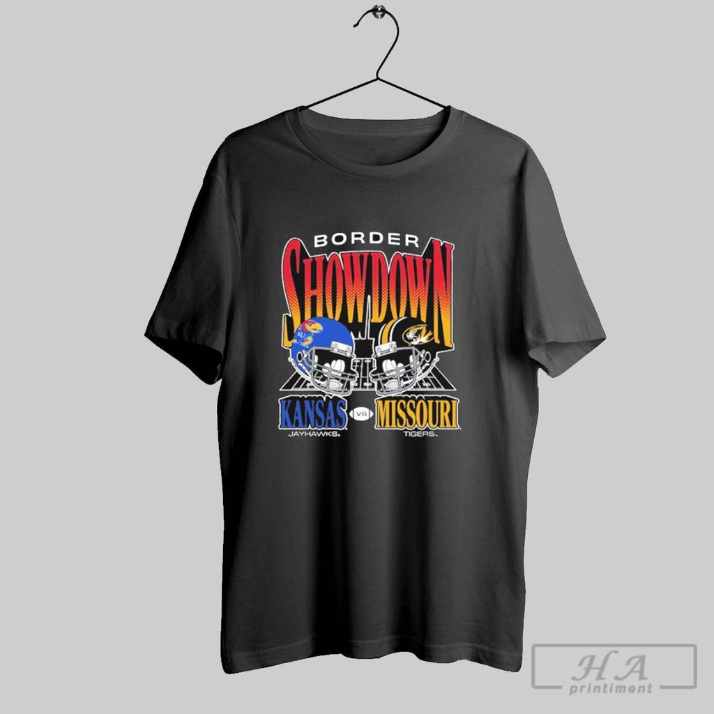 Missouri Tigers Kansas Jayhawks Border Showdown Helmets T Shirts