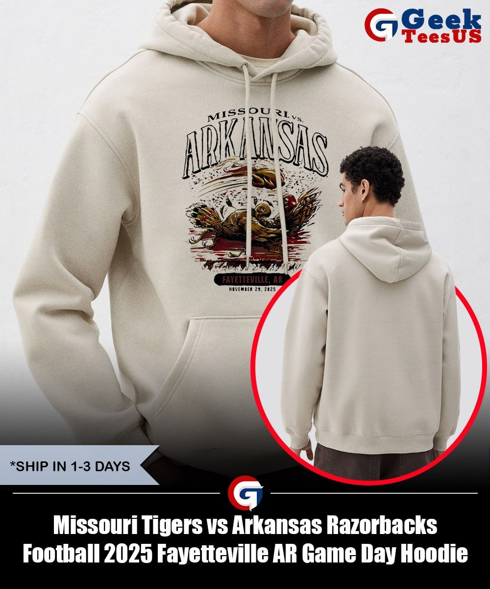 Missouri Tigers vs Arkansas Razorbacks Football 2025 Fayetteville AR Game Day shirt Unisex , , , Long Sleeve Tee