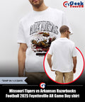 Missouri Tigers vs Arkansas Razorbacks Football 2025 Fayetteville AR Game Day shirt Unisex , , , Long Sleeve Tee