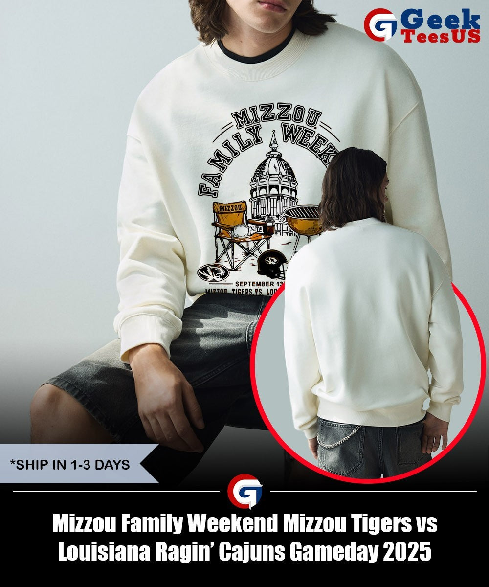 Mizzou Family Weekend Mizzou Tigers vs Louisiana Ragin’ Cajuns Gameday 2025 shirt Unisex , , , Long Sleeve Tee