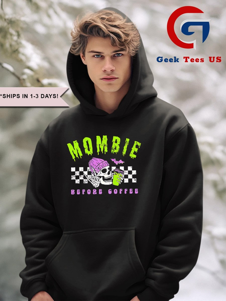 Mombie Before Coffee Spooky Mama Halloween 2025 shirt Unisex , , , Long Sleeve Tee