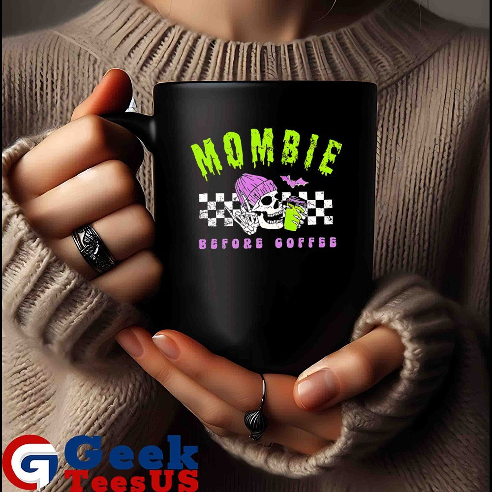 Mombie Before Coffee Spooky Mama Halloween 2025 shirt Unisex , , , Long Sleeve Tee
