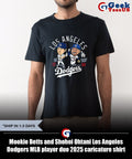 Mookie Betts and Shohei Ohtani Los Angeles Dodgers MLB player duo 2025 caricature shirt Unisex , , , Long Sleeve Tee