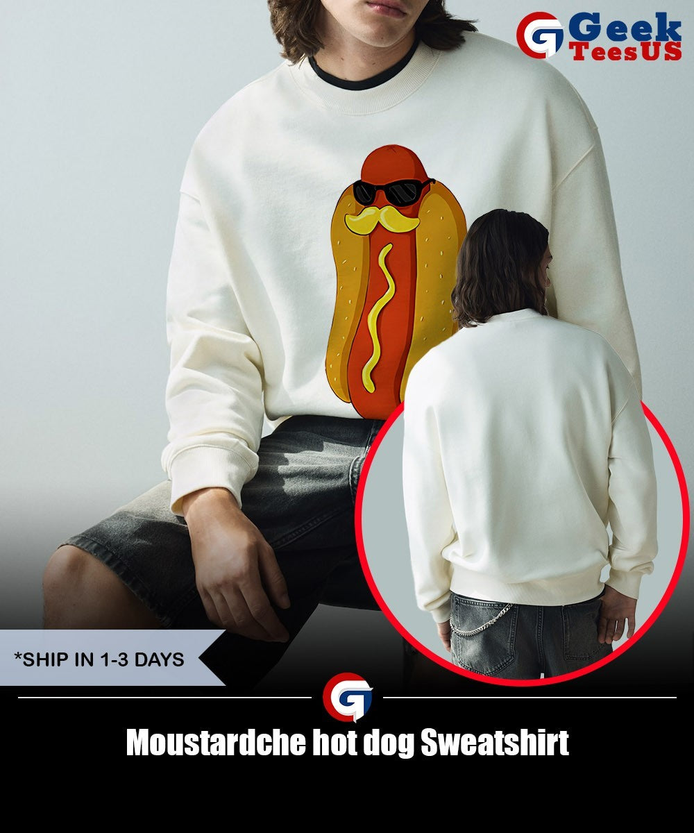 Moustardche hot dog shirt Unisex , , , Long Sleeve Tee