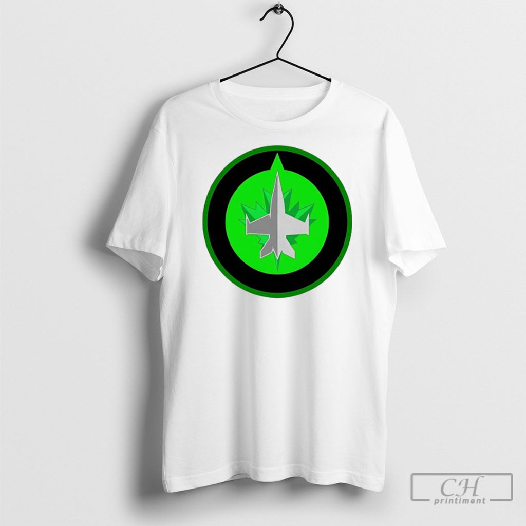 Nhl Winnipeg Jets Green Logo T Shirts