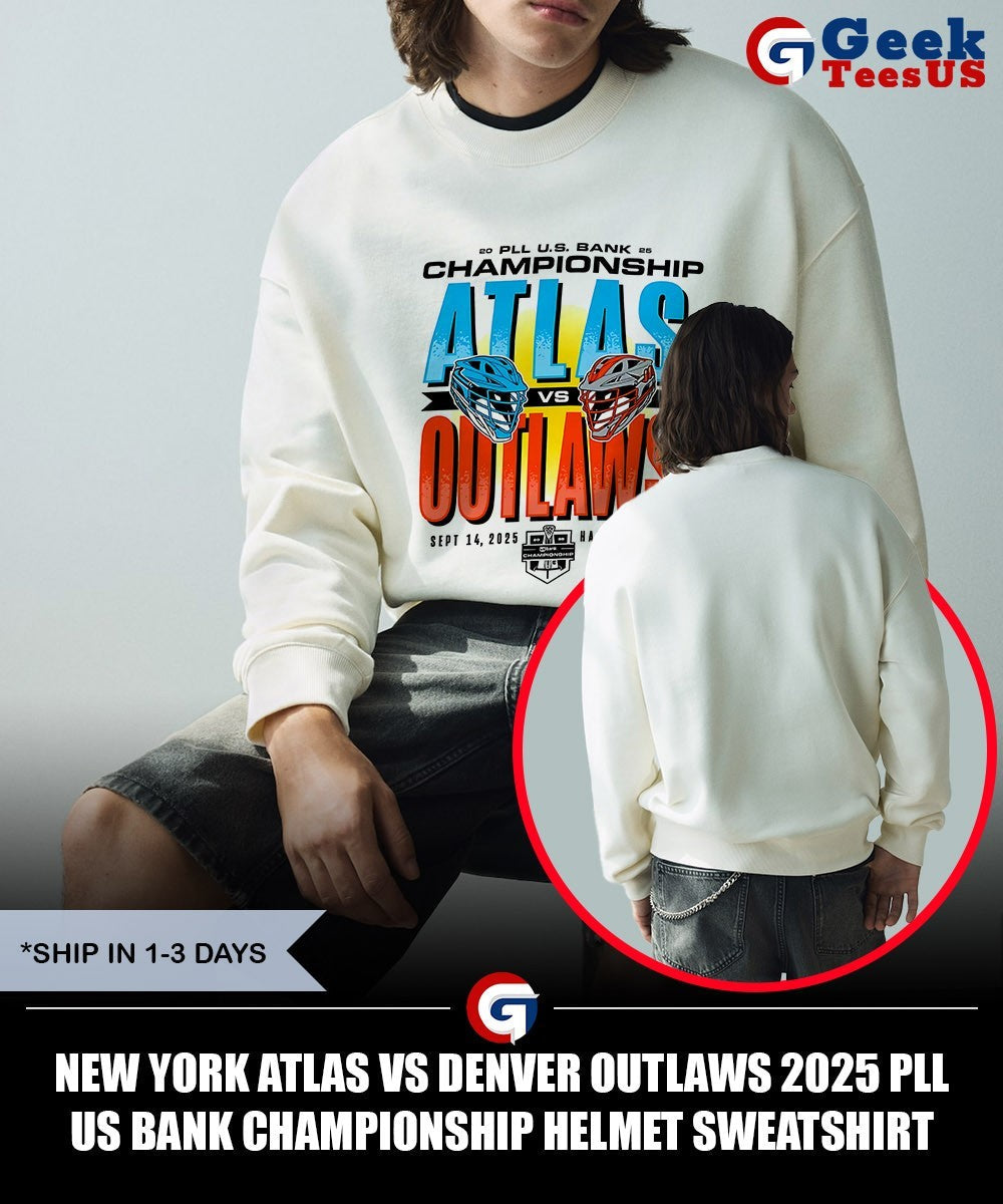 New York Atlas vs Denver Outlaws 2025 PLL US Bank Championship helmet shirt Unisex , , , Long Sleeve Tee
