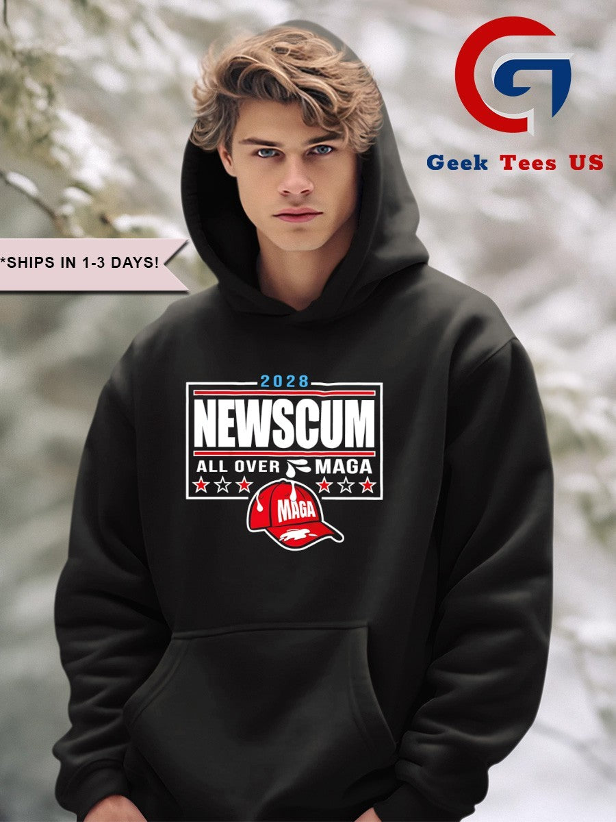 Newsom 2028 all over Maga shirt Unisex , , , Long Sleeve Tee