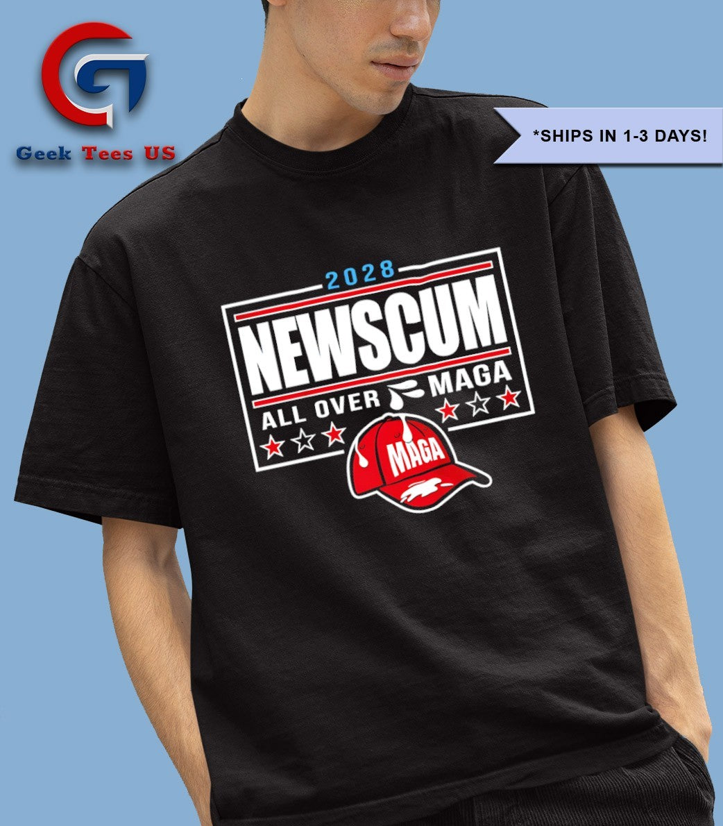 Newsom 2028 all over Maga shirt Unisex , , , Long Sleeve Tee