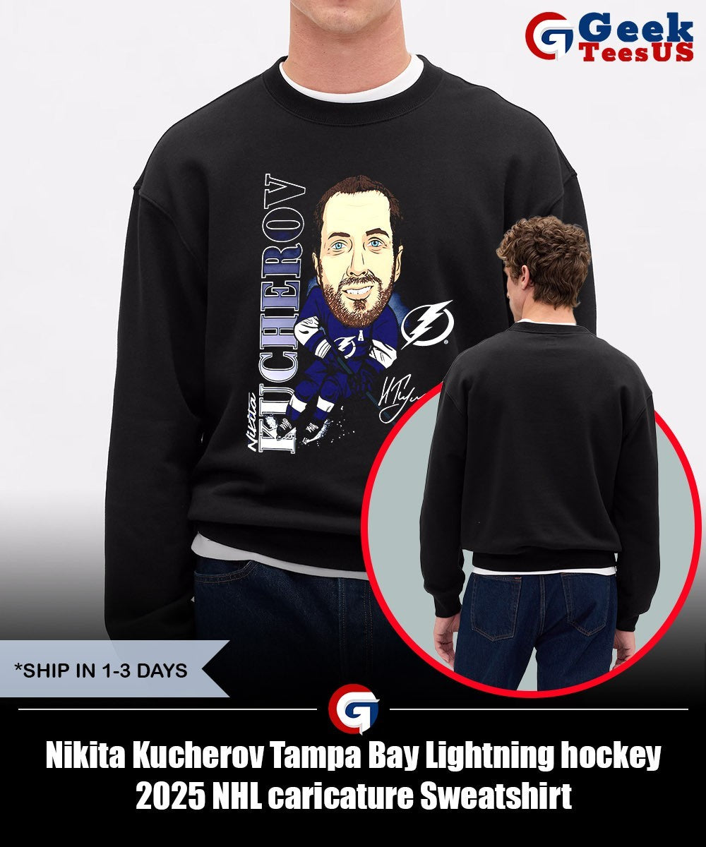 Nikita Kucherov Tampa Bay Lightning hockey 2025 NHL caricature shirt Unisex , , , Long Sleeve Tee