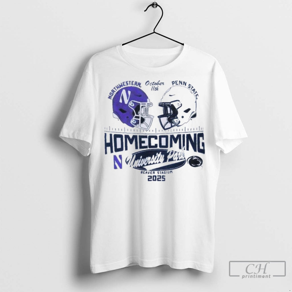 Northwestern Vs Penn State 2025 Homecoming Game October 11th T Shirt Jpg