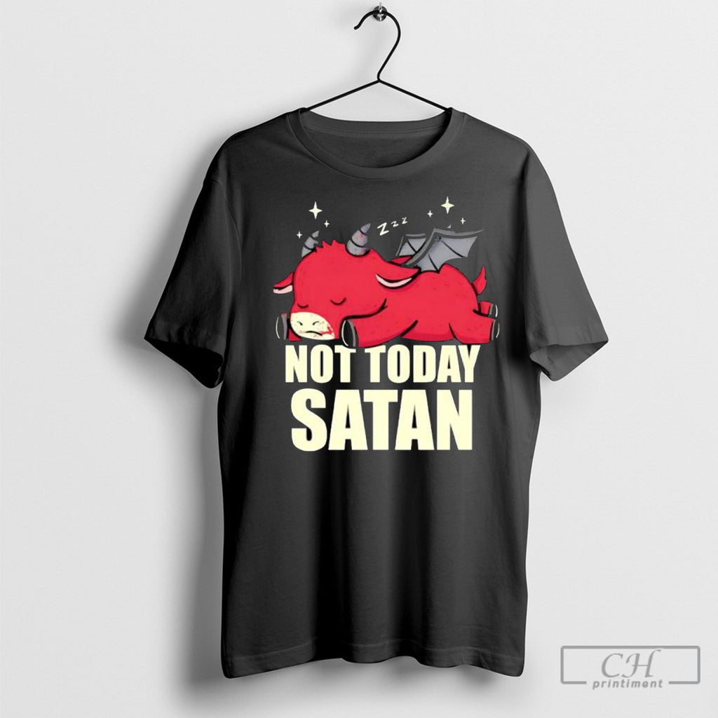 Not Today Satan Cute Horned Cow Shirts