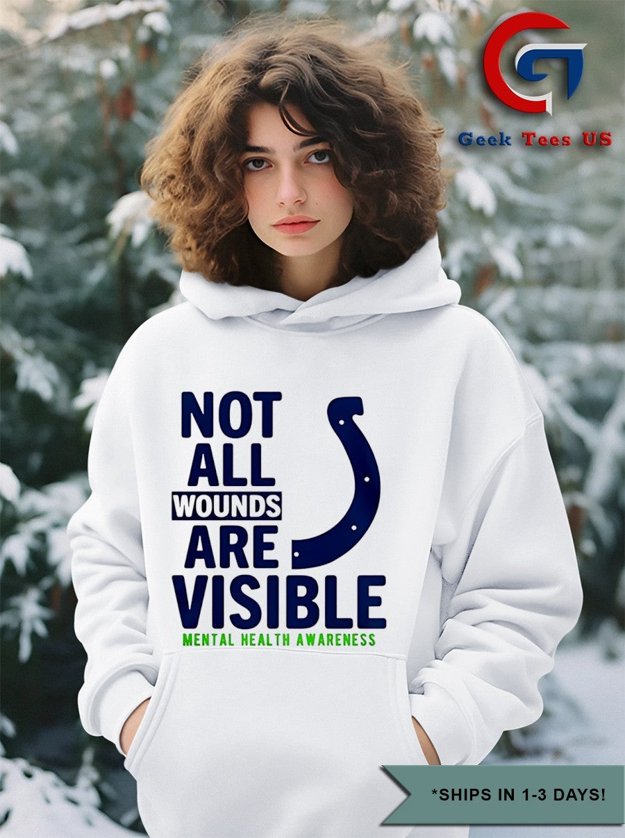 Not all wounds are visible Mental Health Indianapolis Colts football shirt Unisex , , , Long Sleeve Tee