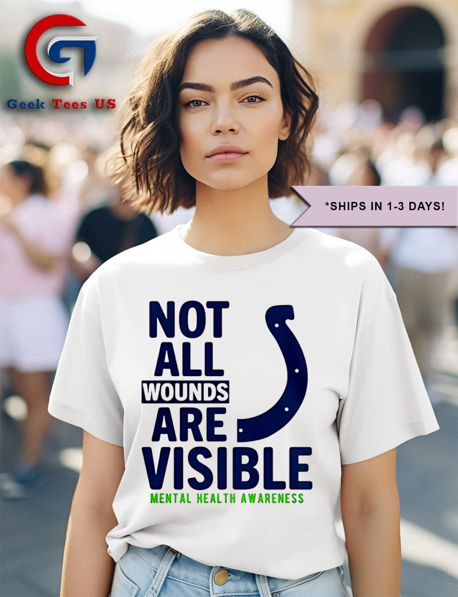 Not all wounds are visible Mental Health Indianapolis Colts football shirt Unisex , , , Long Sleeve Tee
