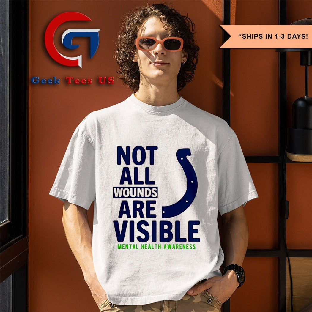 Not all wounds are visible Mental Health Indianapolis Colts football shirt Unisex , , , Long Sleeve Tee