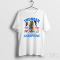 Okc Thunder Western Conference 2025 Nba Finals Champions Signatures Shirts