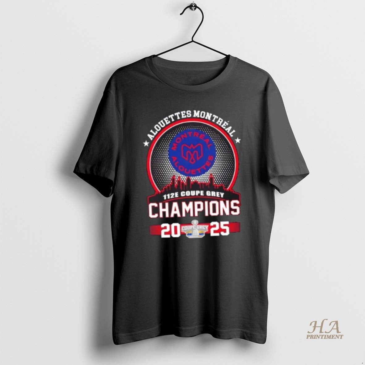 Official 112e Coupe Grey Champions 2025 Alouettes Montreal Skyline