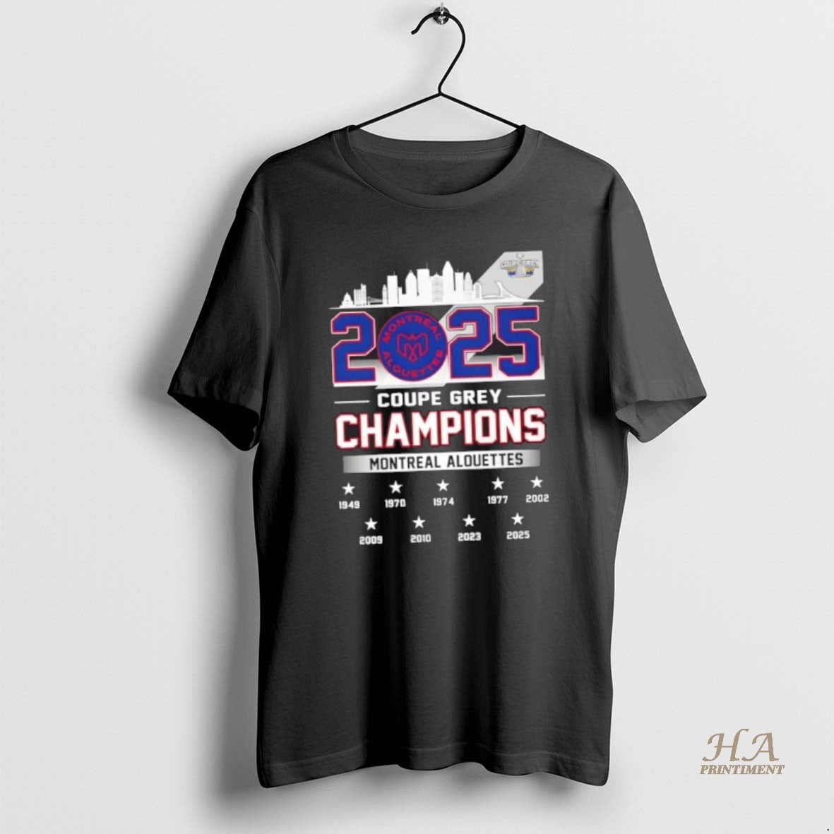 Official 1949 2025 Coupe Grey Champions Montreal Alouettes Skyline