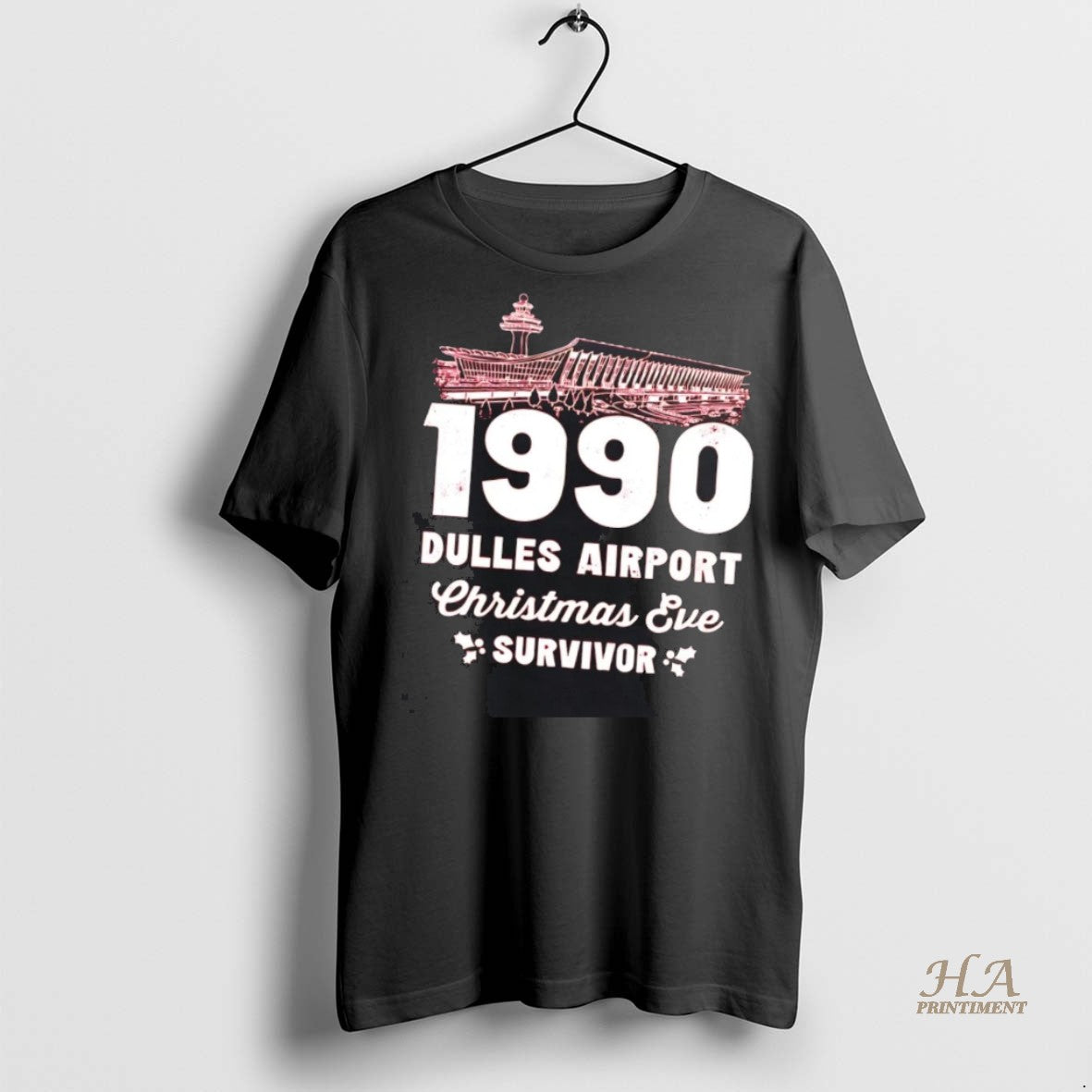 Official 1990 Dulles Airport Christmas Eve Survivor Shirt