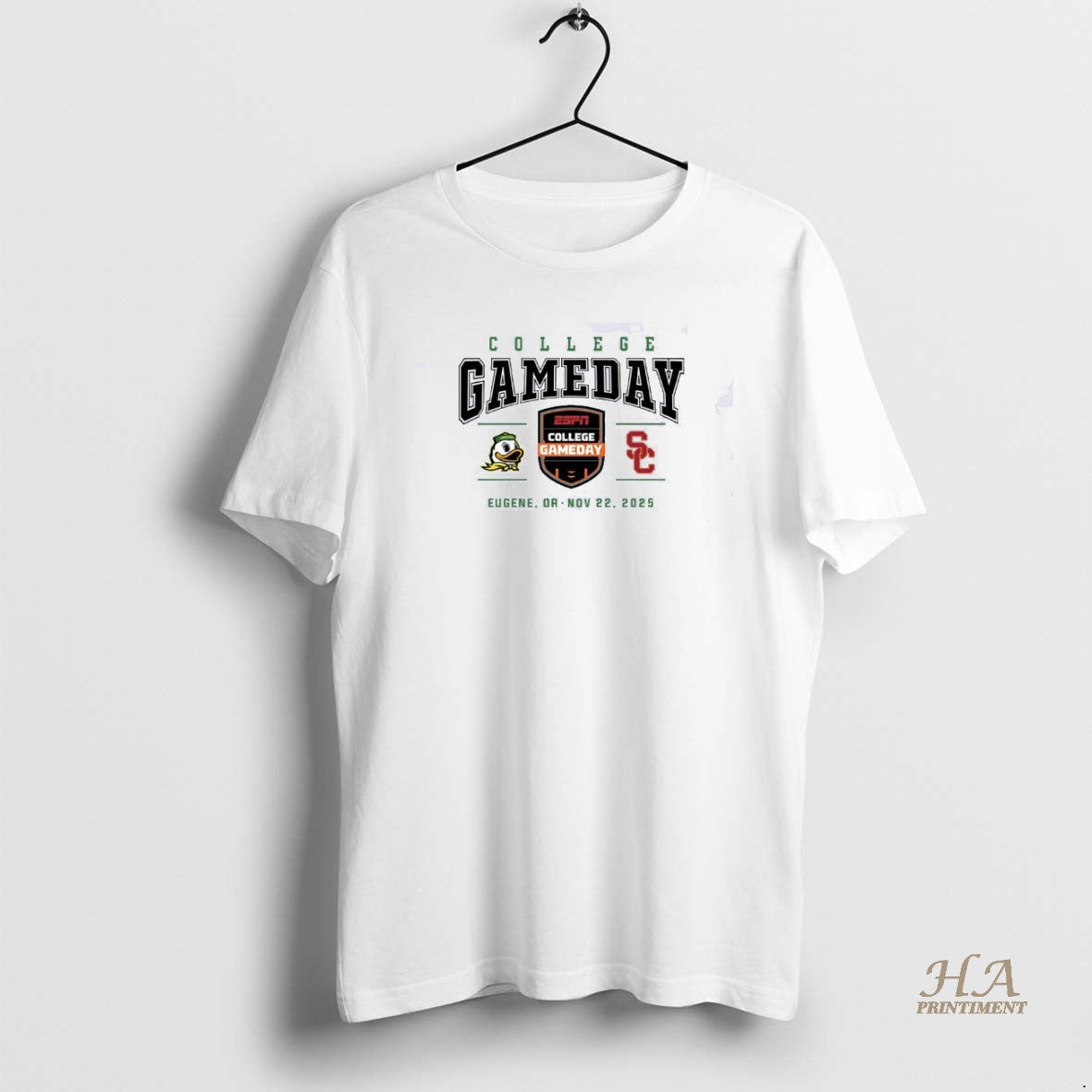 Official 2025 College Gameday Oregon Vs Usc Football Logo