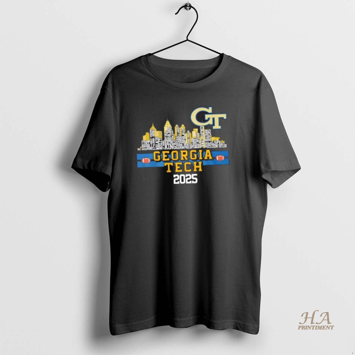 Official 2025 Georgia Tech Yellow Jackets All Names City Skyline