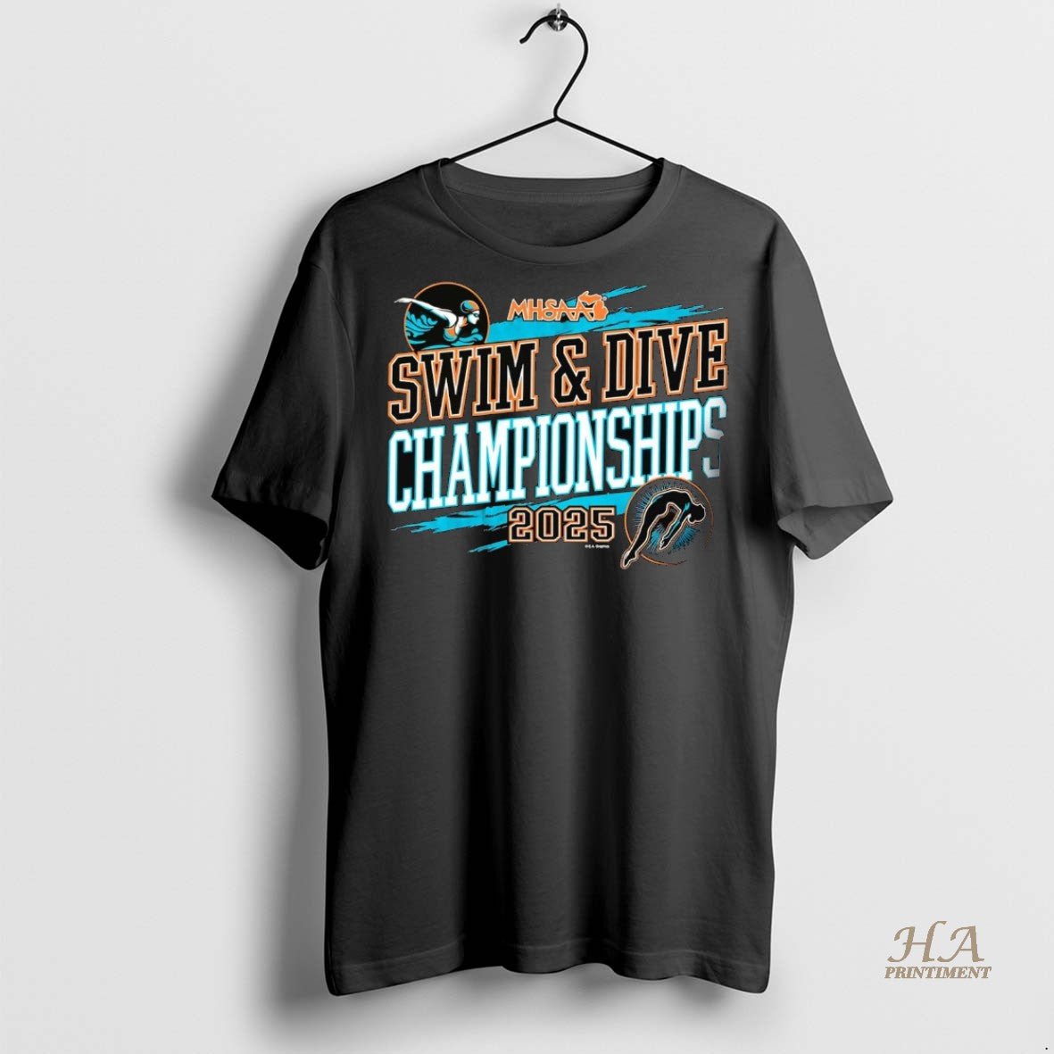 Official 2025 Mhsaa Swim And Dive Championships Shirt