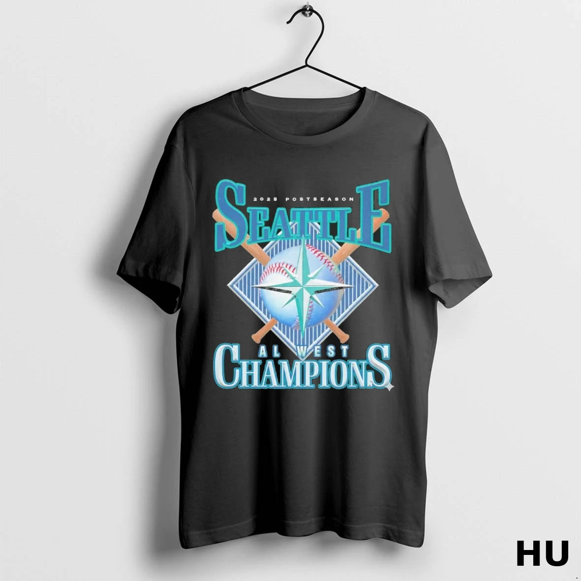 Official 2025 Mlb Postseason Seattle Al West Champions Seize The Moment Fanart T Shirt