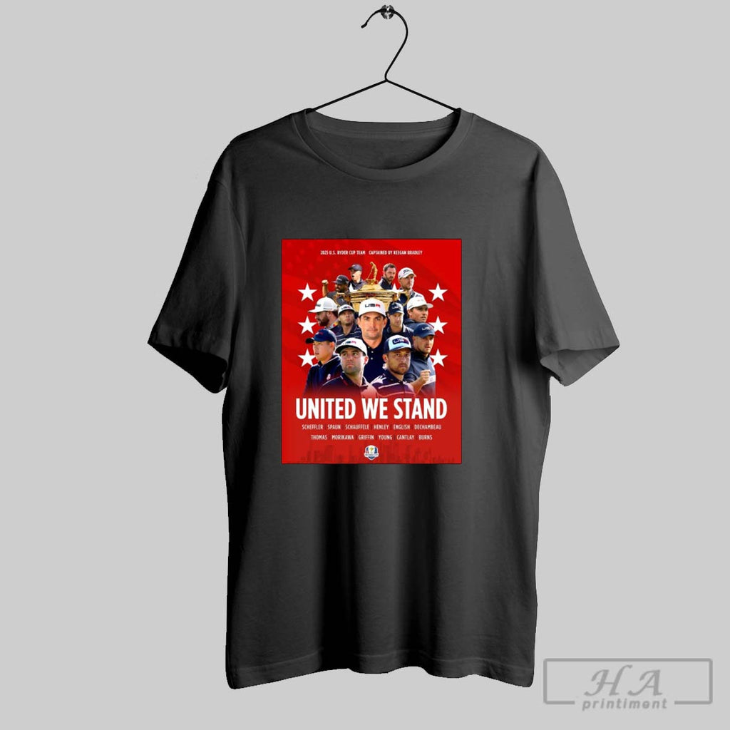 Official 2025 Us Ryder Cup Team Captained By Keegan Bradley United We Stand Poster