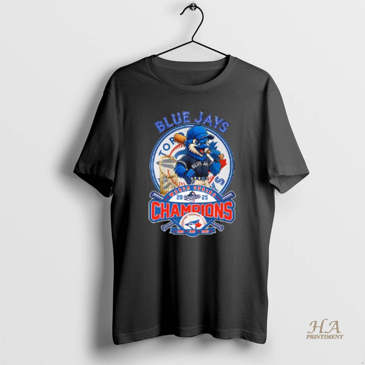 Official 2025 World Series Champions Toronto Blue Jays Mascot Tee