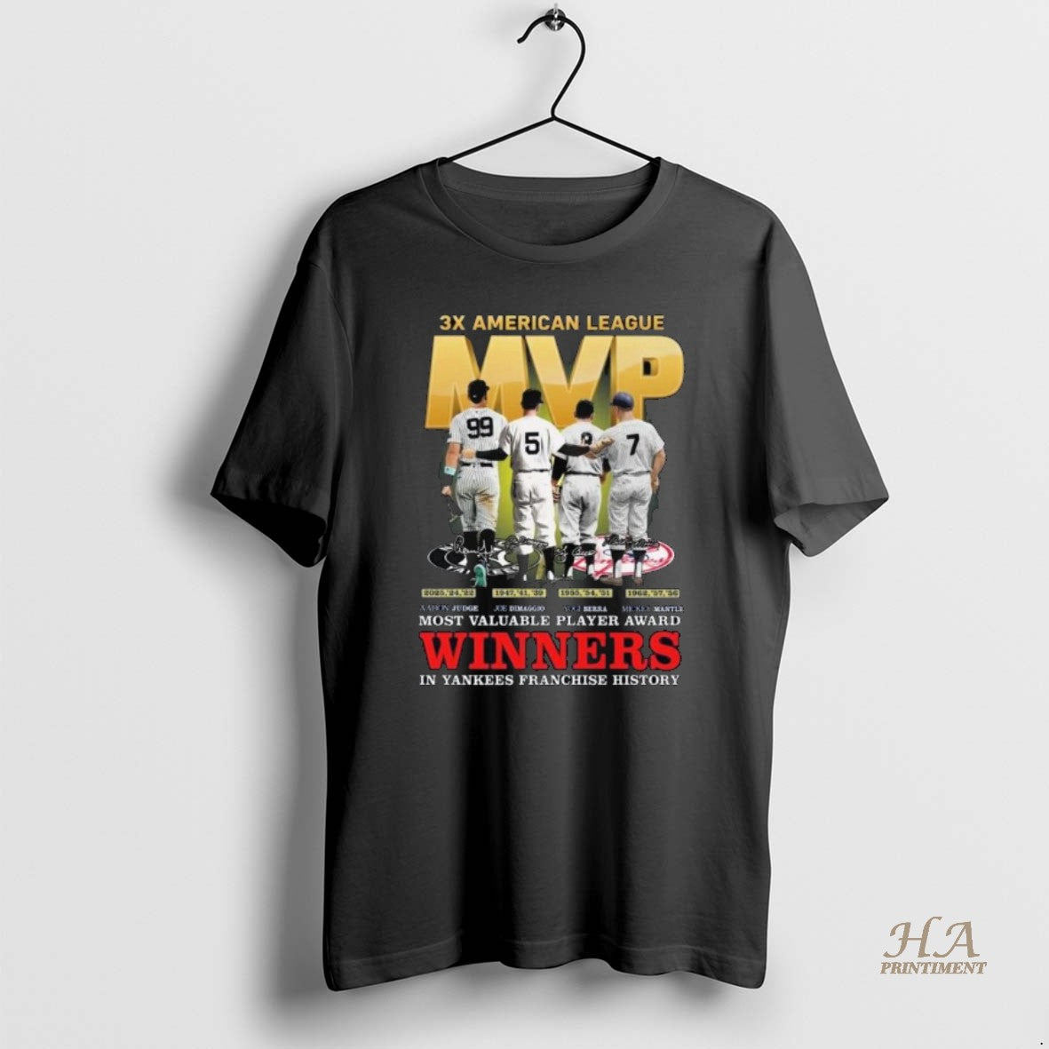 Official 3x American League Mvp In Ny Yankees Franchise History Long Sleve