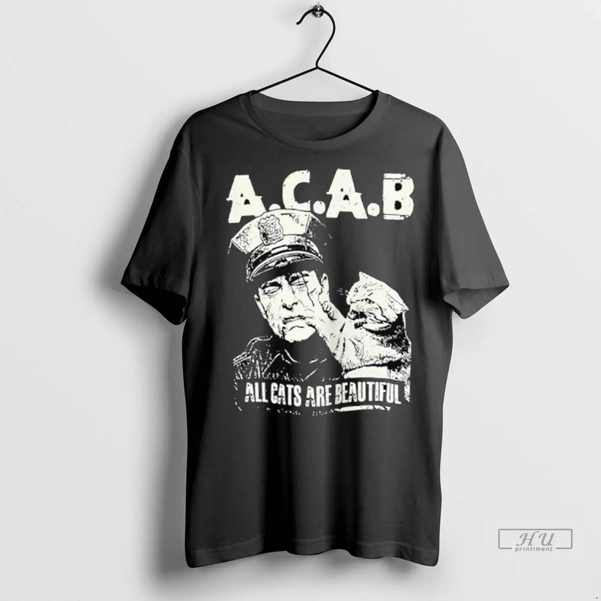 Official A C A B And All Cats Are Beautiful T Shirt