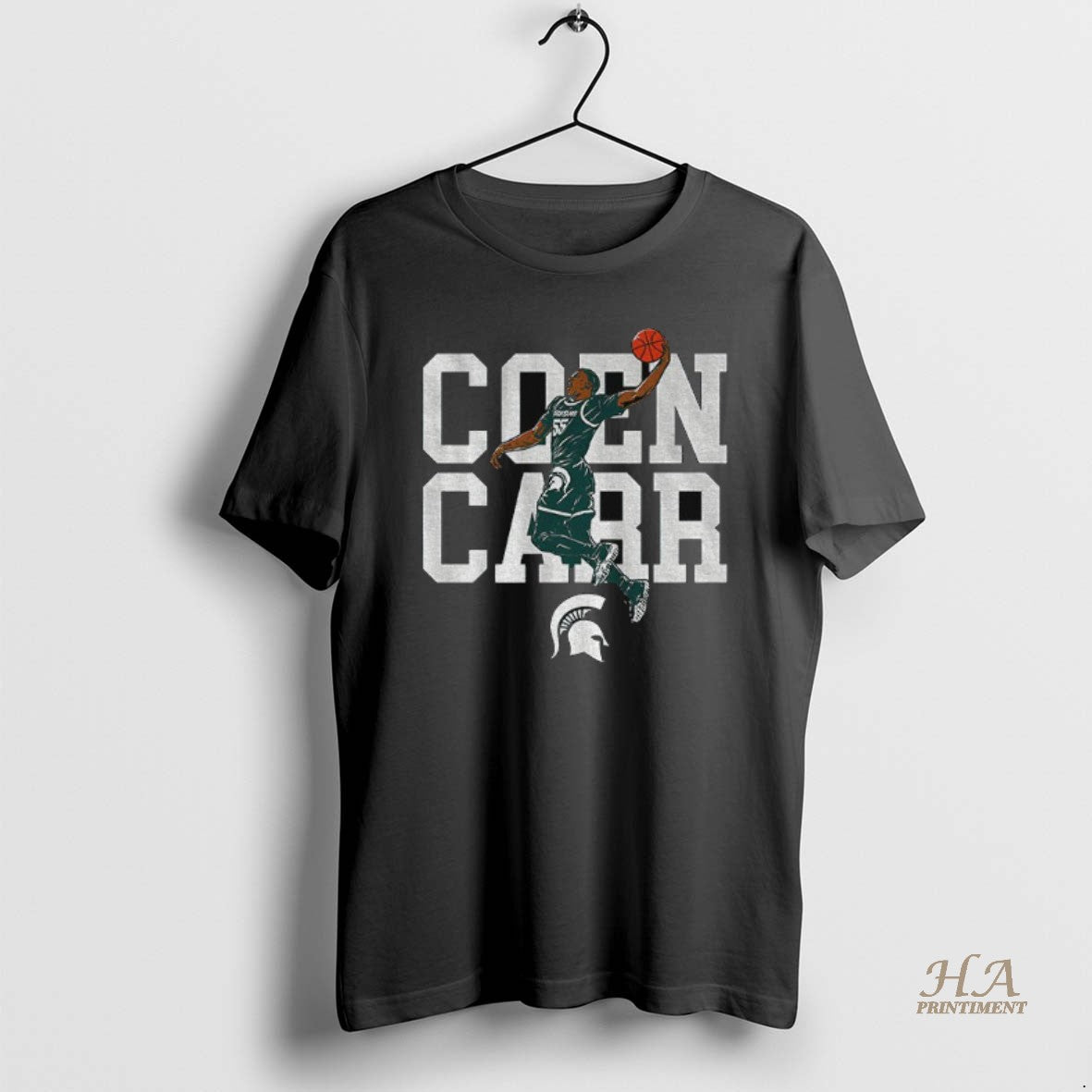 Official Air Coen Carr Michigan State Spartans Basketball Cartoon
