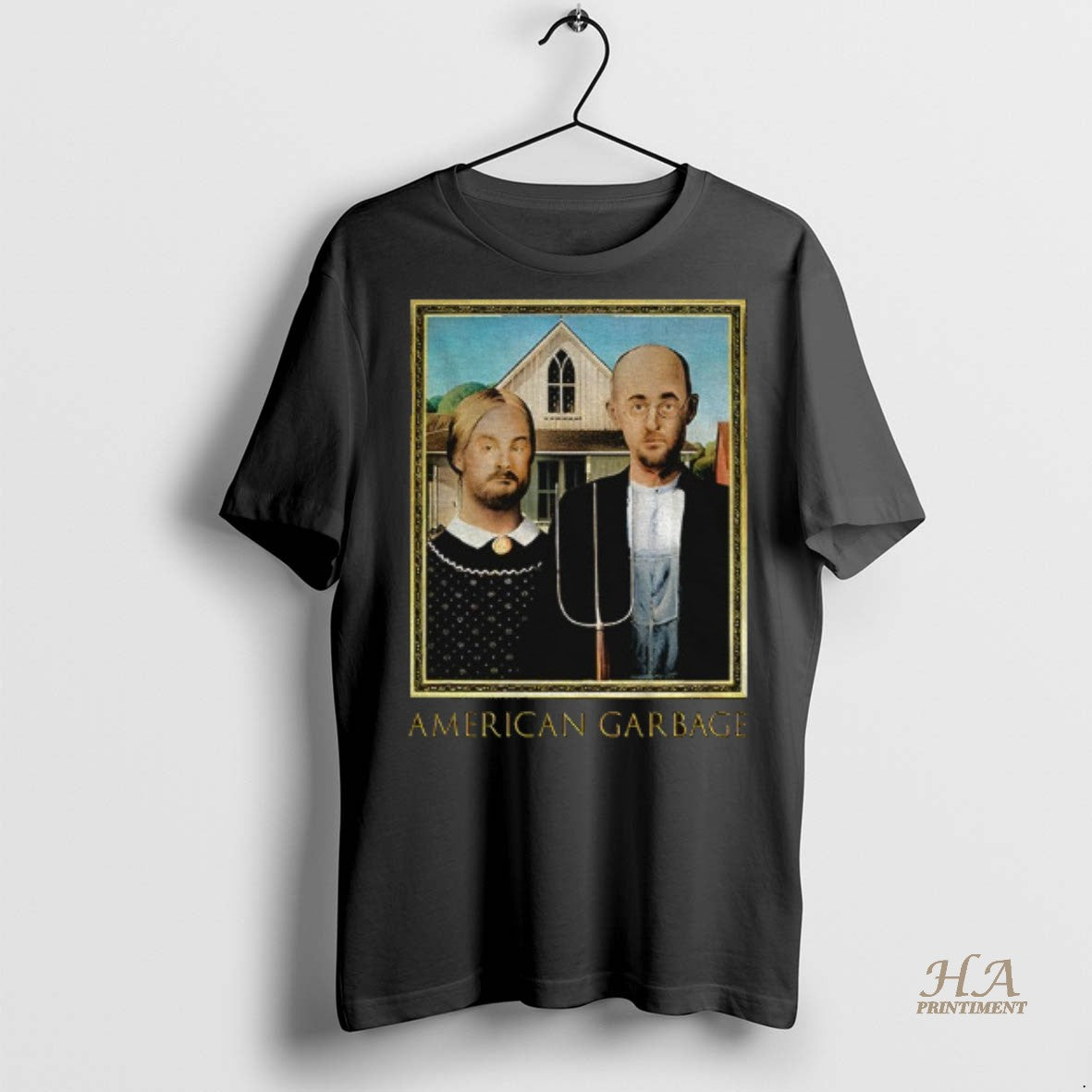 Official American Gothic American Garbage Parody Shirt