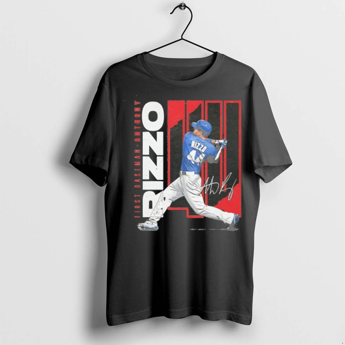 Official Anthony Rizzo Chicago Cubs Stretch Signature Graphic Tee Tshirts Sweater