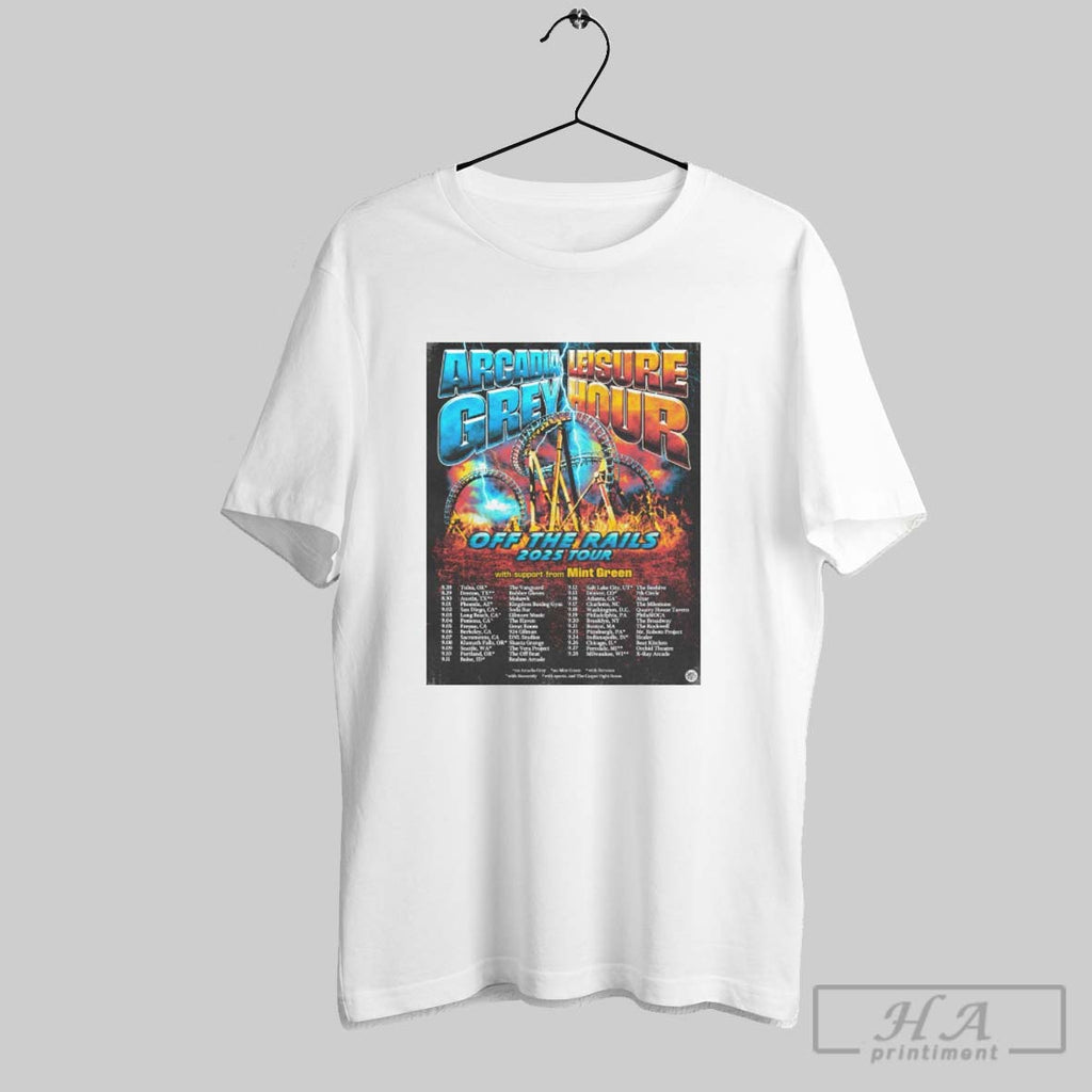 Official Arcadia Grey Leisure Hour Off The Rails 2025 Tour 8 28 Tulsa Ok
